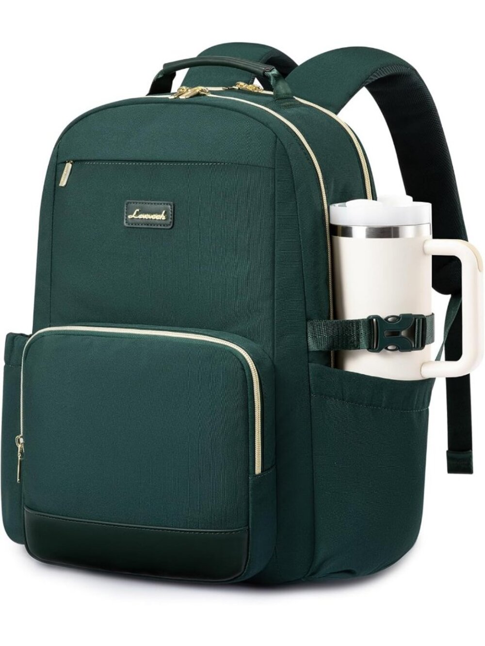 Stylish Waterproof Laptop Backpack for Women, 15.6" Travel Bag with Pouch Pocket